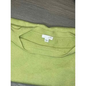 J. Jill Womens woven sweater size Large in lime green